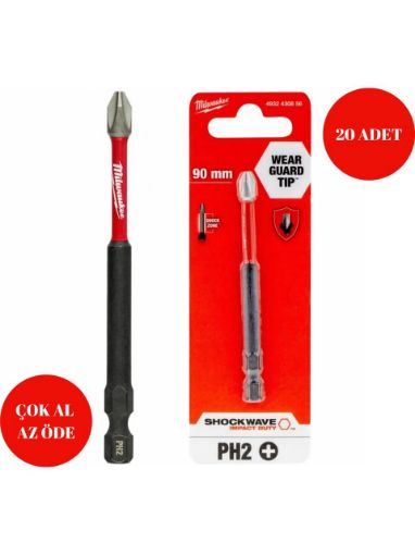 MİLWAUKEE MATKAP UCU YILDIZ 90 MM PH2 20 Lİ resmi