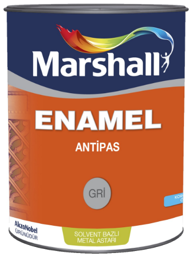 MARSHALL ENAMEL ANTİPAS GRİ 1/1 resmi