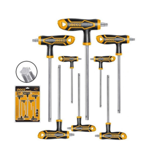 İNGCO T KOLLU TORX ANAHTAR SETİ 8 PARÇA resmi