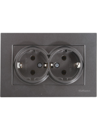 MUTLUSAN İKİLİ PRİZ FÜME resmi