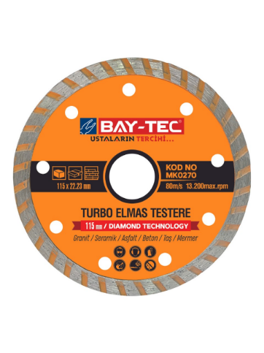 BAYTEC 180 MM SOKETLİ ELMAS TESTERE resmi