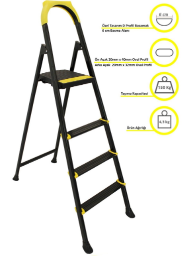 LEO MERDİVEN 3 BASAMAK resmi