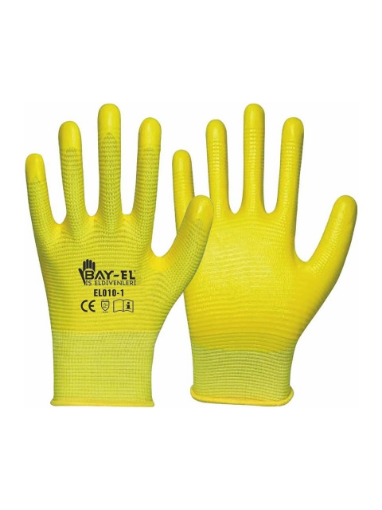BAYEL ZEBRA NİTRİL ELDİVEN EL006 SARI resmi
