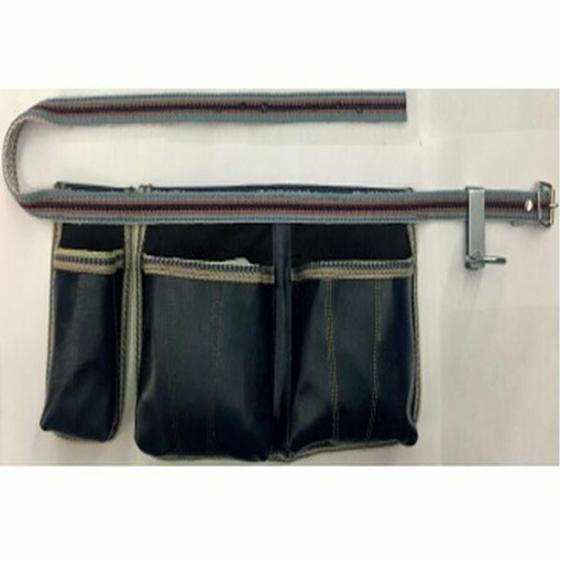 DERİ ÇİVİ ÖNLÜĞÜ ÜÇ CEPLİ DOST ÇELİK resmi