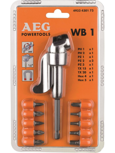 AEG VİDALAMA KÖŞE ADAPTÖRÜ WB1 10 PARÇA resmi