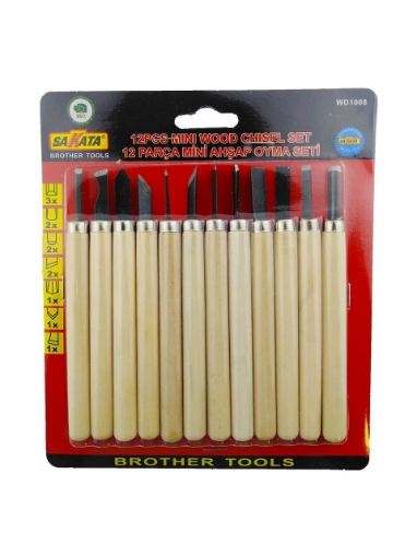 SAKATA  AHŞAP OYMA SETİ 12 PARÇA resmi