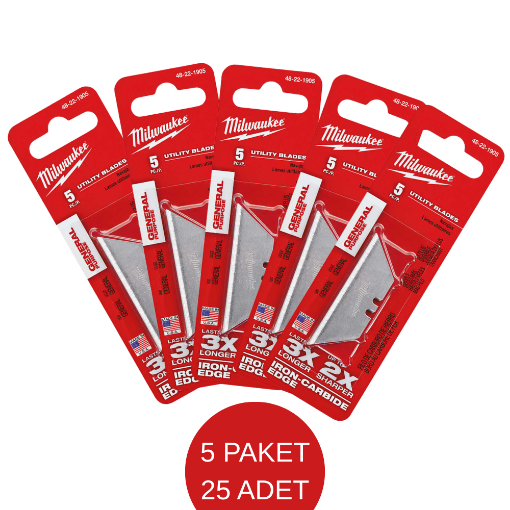 MİLWAUKEE MAKET BIÇAĞI YEDEĞİ ÇOK AMAÇLI 5*5 resmi